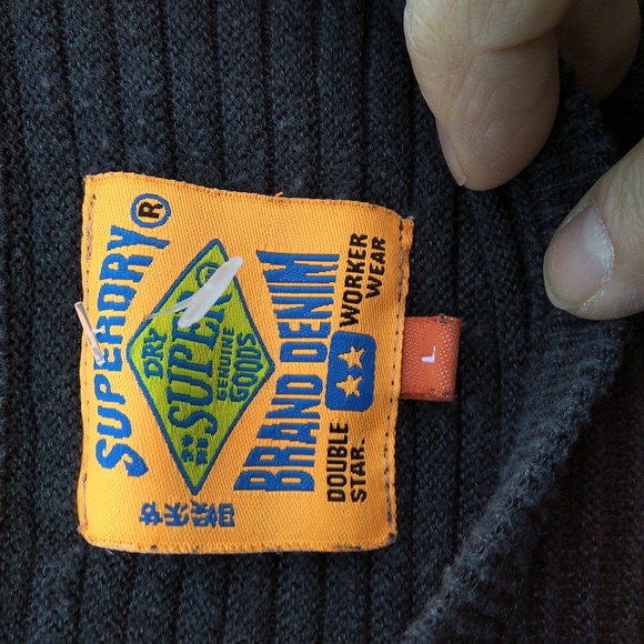 Superdry men's large crewneck knitted  sweater - Picture 2 of 5